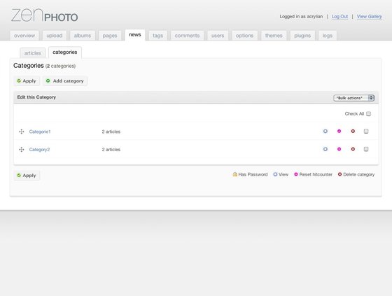 zenpage-categories-list