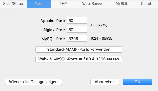 MAMP-standardports-config