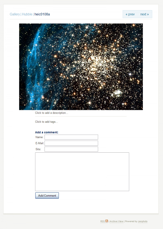 Image page (light)