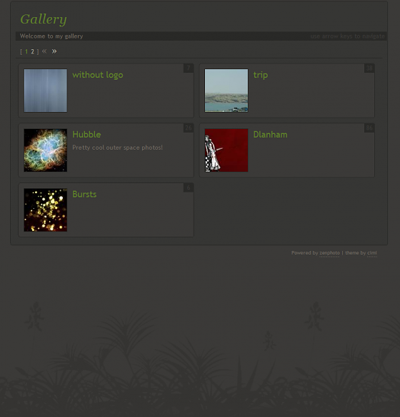 Index page