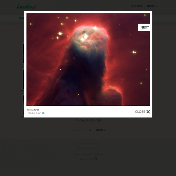 Album page with Slimbox