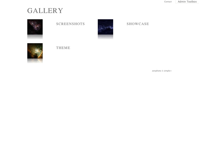simple+ | Themes | ZenphotoCMS - The simpler media website CMS